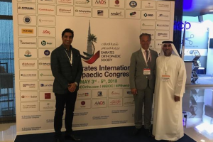 Dokter Lagast als gast spreker  op "6th Emirates International Orthopaedic Congress” In Dubai van 3-5 mei 2018.